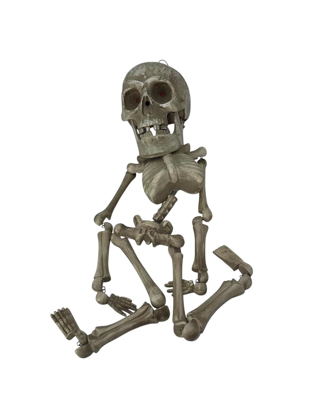 Gemmy SKELETON Motion ACTIVATED Sounds Light Up VINTAGE HALLOWEEN 27"